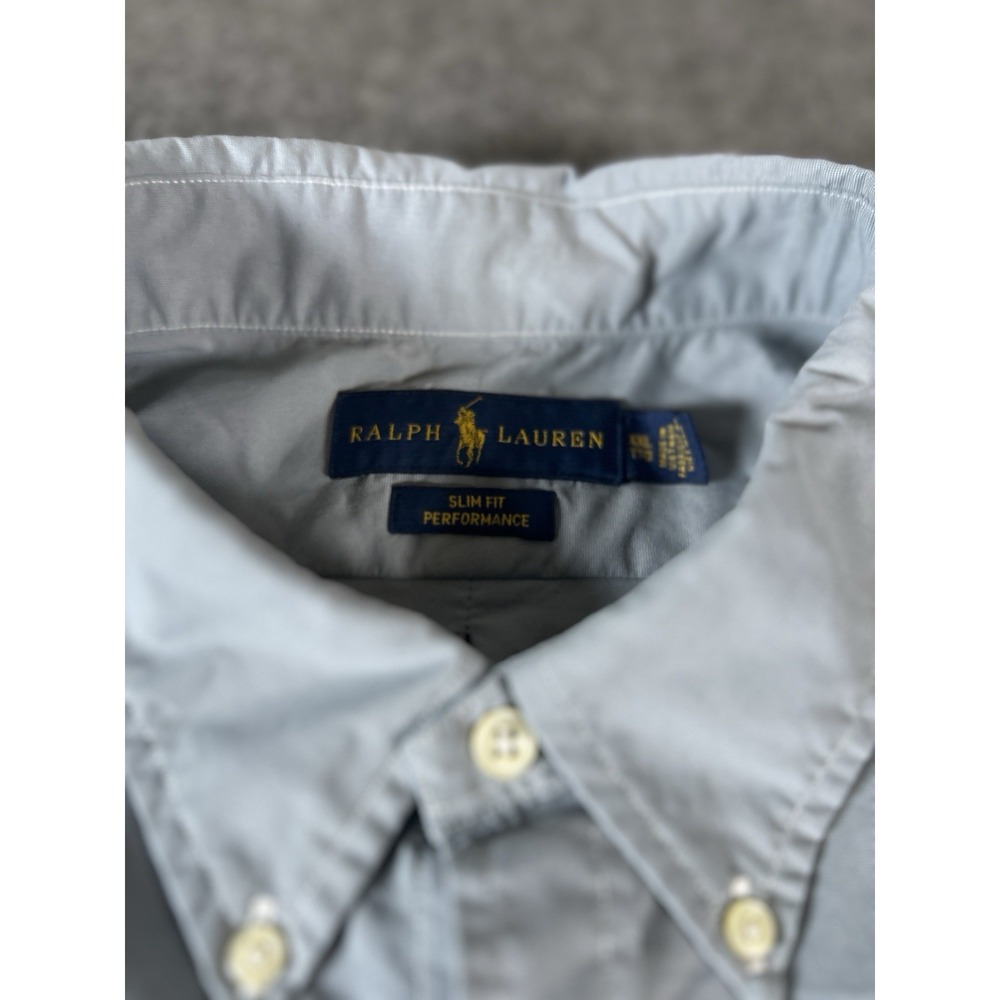Ralph Lauren Shirt Mens XXL Slim Fit Gray Performance Button Down Long Sleeve - Picture 2 of 7